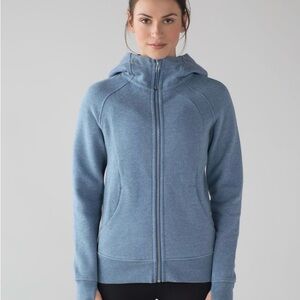 LULULEMON Light Heathered Blue scuba Jacket